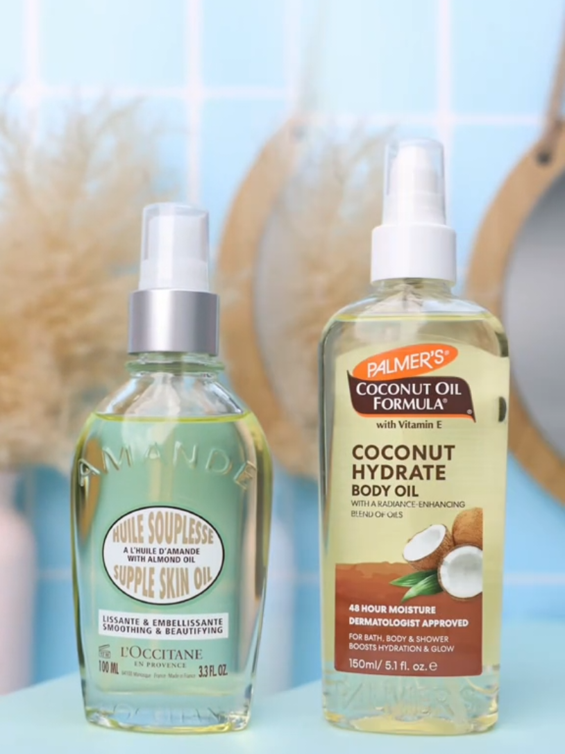 Body oil đắt có đáng ⁉️ #reviewlamdep #trinhmeow #loccitane #palmers 