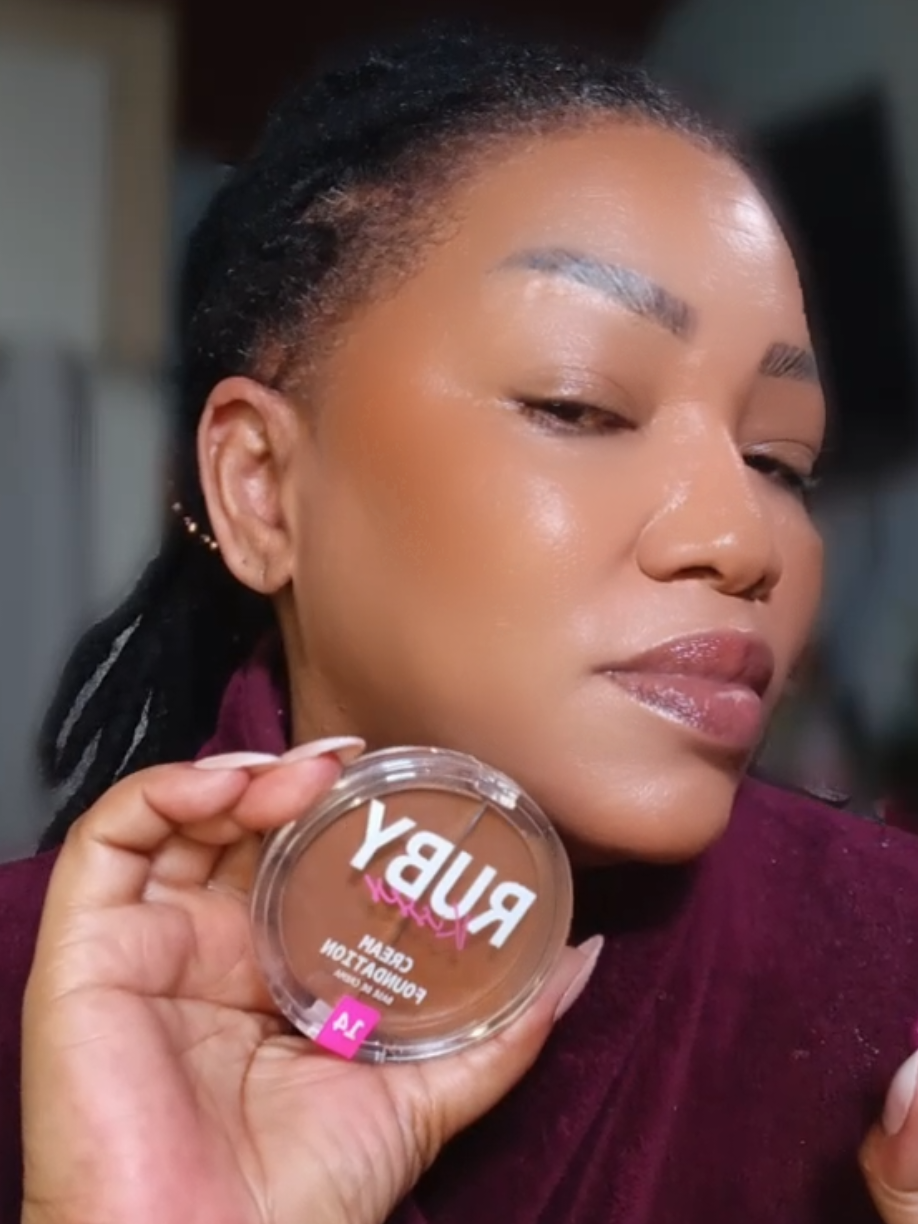 This is an absolute old favorite.. it's so smooth and creamy..  @IVY Beauty @Ruby Kisses Cream Foundation in shade 14 as a cream bronzer. #favorite #oldiesbutgoodies #drugstoremakeupmusthaves #bronzer #makeuptok 