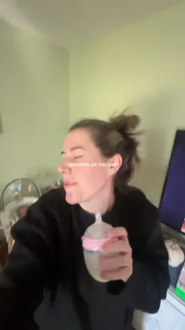 The bottle mic is just where we are at in life rn #MomsofTikTok #postpartum #firsttimemom #postpartummom 