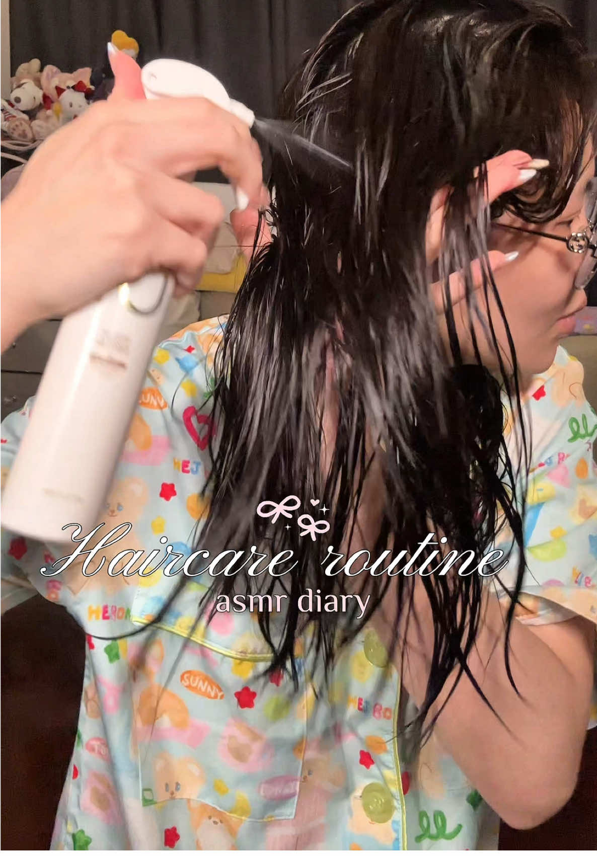 Hair care day อะไรที่เหลือในห้องน้ำจับมายำรวมกันให้หมด #haircare #SelfCare #asmr #ดูแลตัวเอง #สระผม