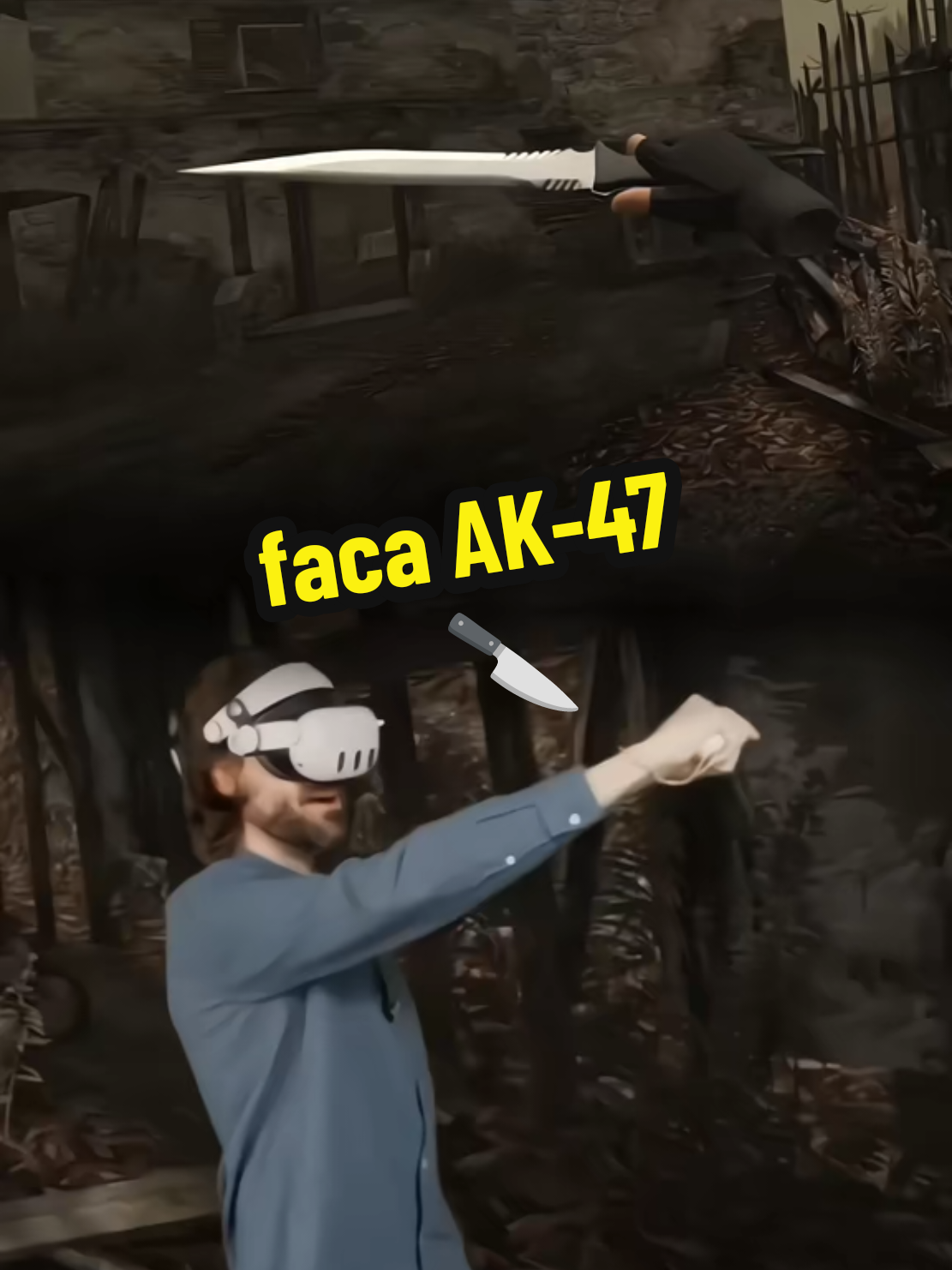 faca AK-47  #funkyblackcat #facaak47 #re4vr #memes #funkblackcat 