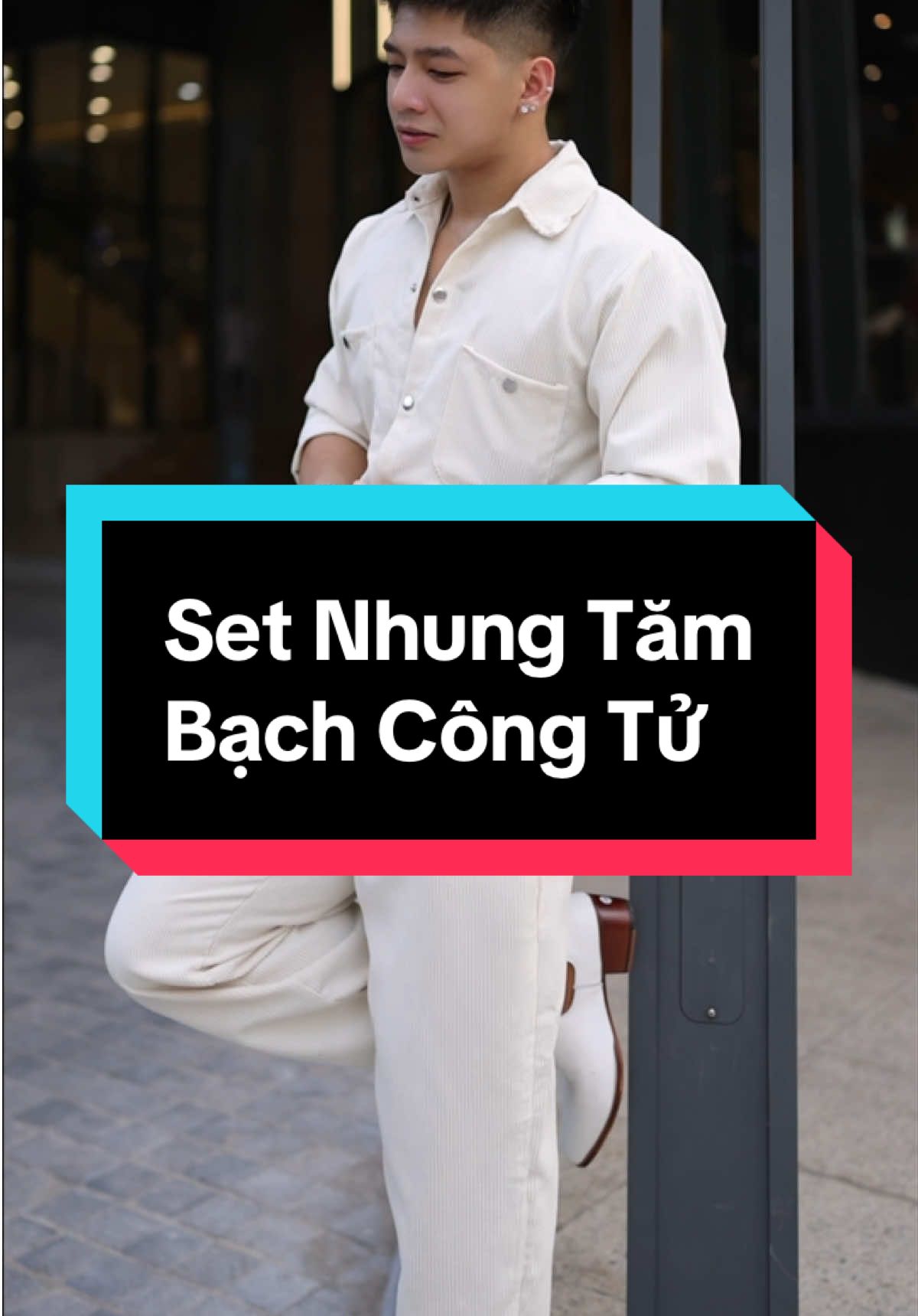 Set nhung tăm bạch công tử màu kem đã về #setquanao #quanaonam 