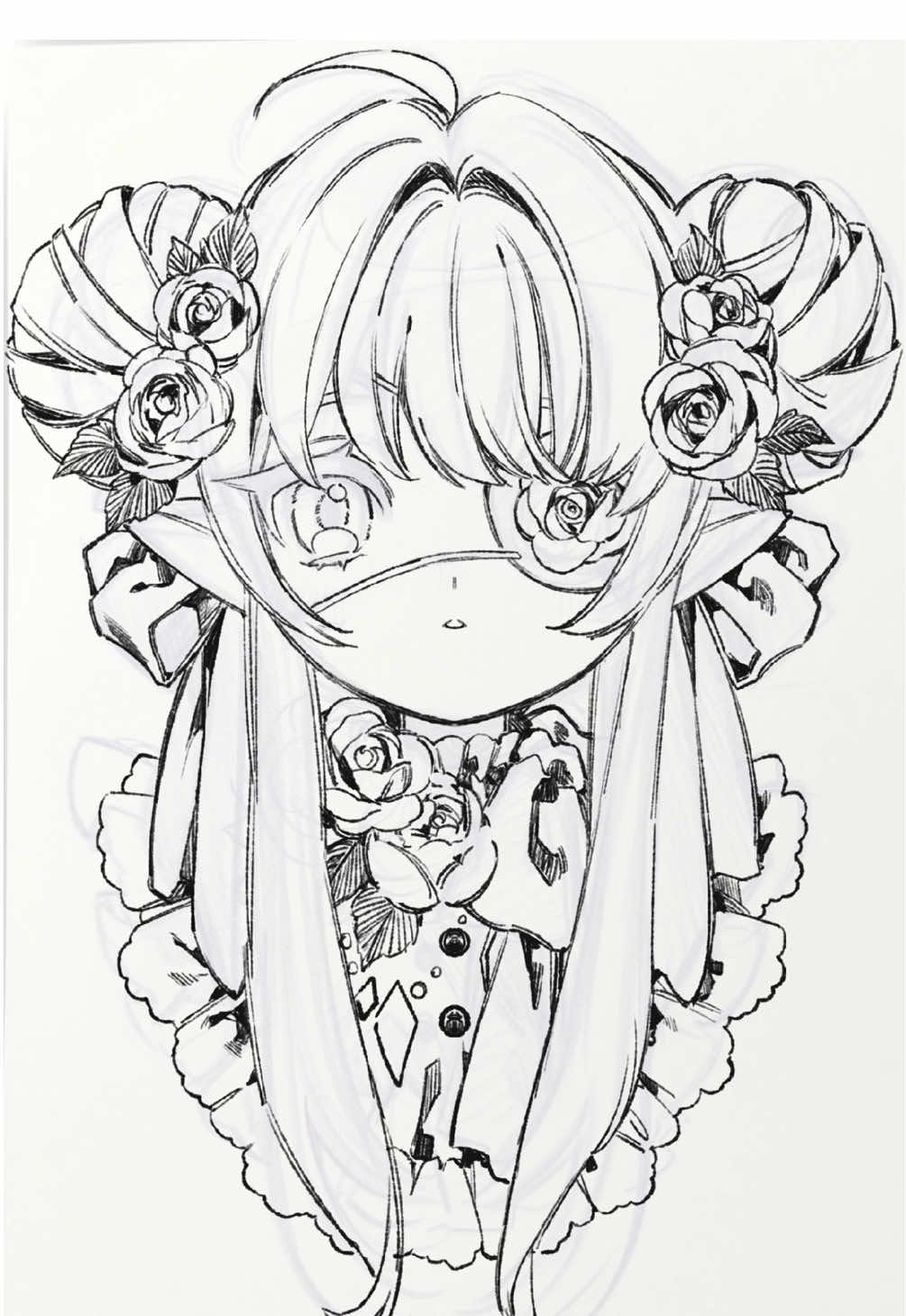 デジタルペン入れメイキング🖋️ #イラスト #創作 #線画 #デジタル #ドローイング 