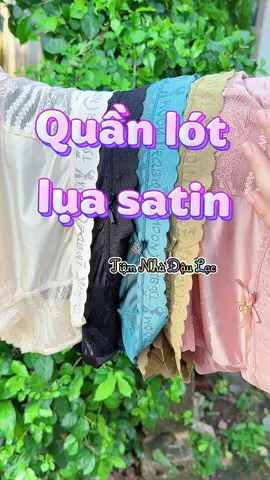 Combo 5 chiếc quần lót lụa satin cho nữ, phối viền ren hai bên hông và viền #tiemnhadaulac #quanchip #quanchipluasatin #quanlotlua  @Tiệm Nhà Đậu Lạc  @Tiệm Nhà Đậu Lạc 