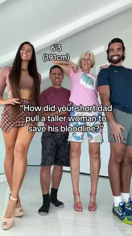 DON’T ASK🤣 would you wife a tall queen for the tall kids?? #tall #family #height #short #funny 