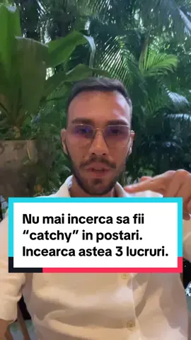 Cu cat incerci sa fii mai “catchy”, cu atat o sa atragi mai putini clienti. Ai de facut 3 lucruri ca sa iti si vina clienti. #patrikbindea #clientitiktok 