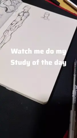 watch me do my study if the day. I've been slacking a lot so I have to git gud with this  #sketch #sketchbook #study #studywithme #art 