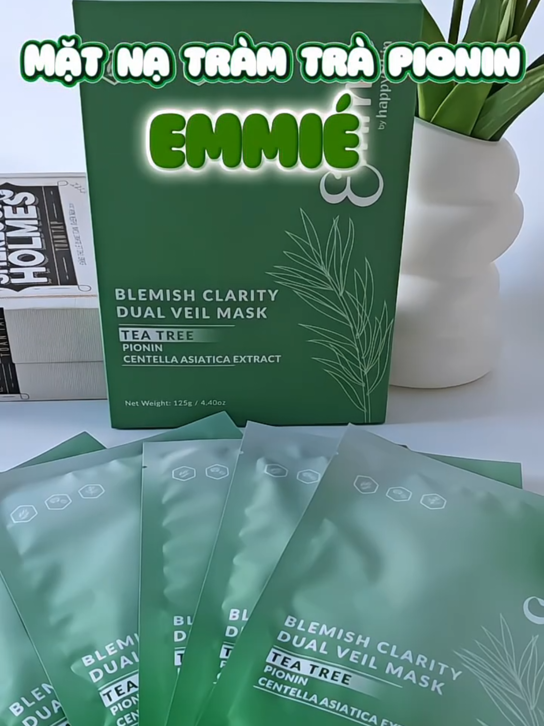 Mặt nạ Tràm Trà Pionin dành cho da mụn. Da mụn mà bỏ qua em này là tiếc lắm luôn🌷 #matnatramtra #emmiebyhappyskin #matnatramtrapionin #matnachodadaumun #xuhuong 