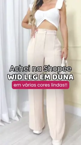 👖 Calça Pantalona Wide Leg GG – tecido duna, botão frontal, lisa e tendência 2025! #ModaFeminina #WideLeg #Pantalona #tendência2025 