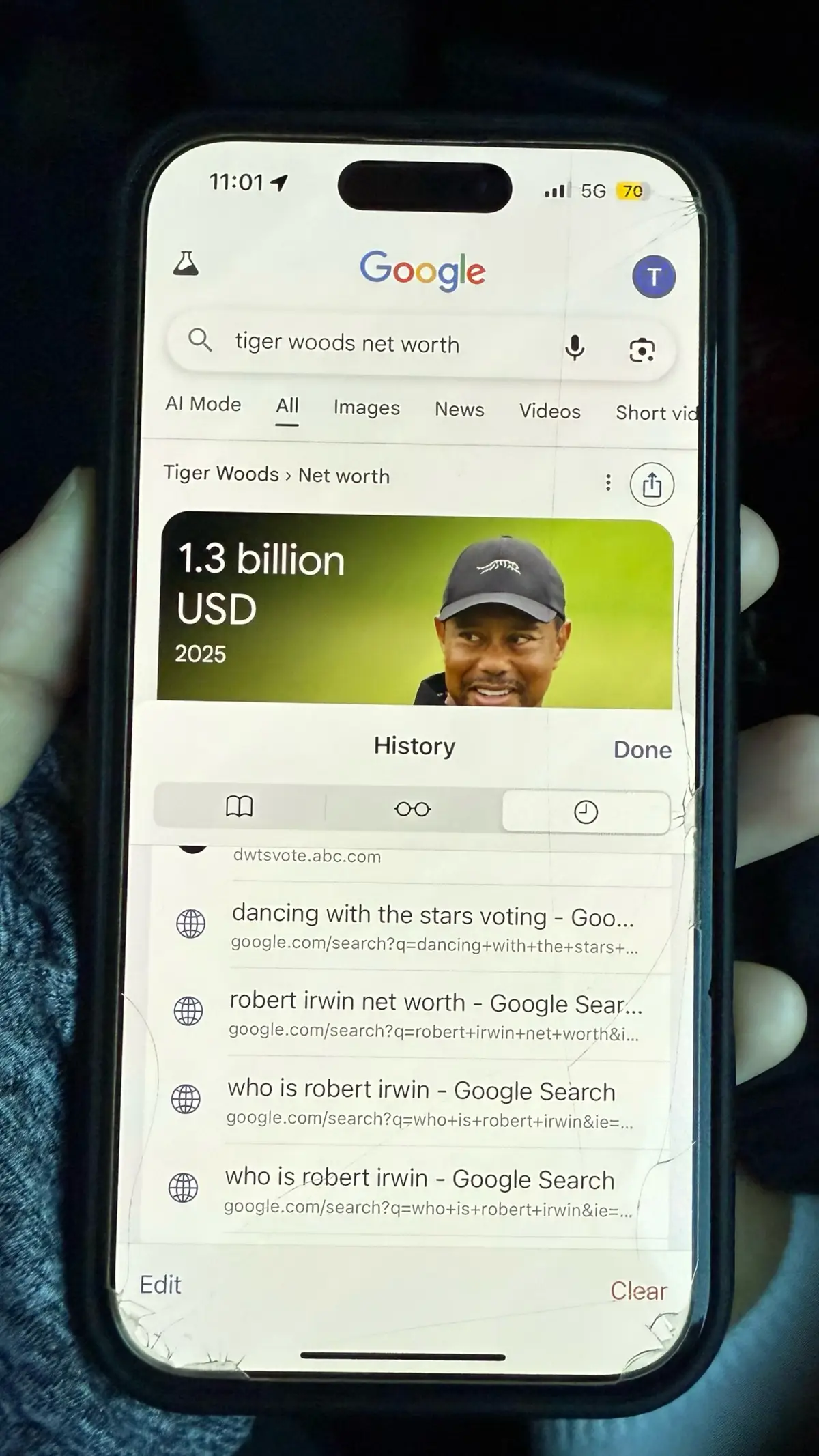 Boyfriend’s search history #robertirwin 