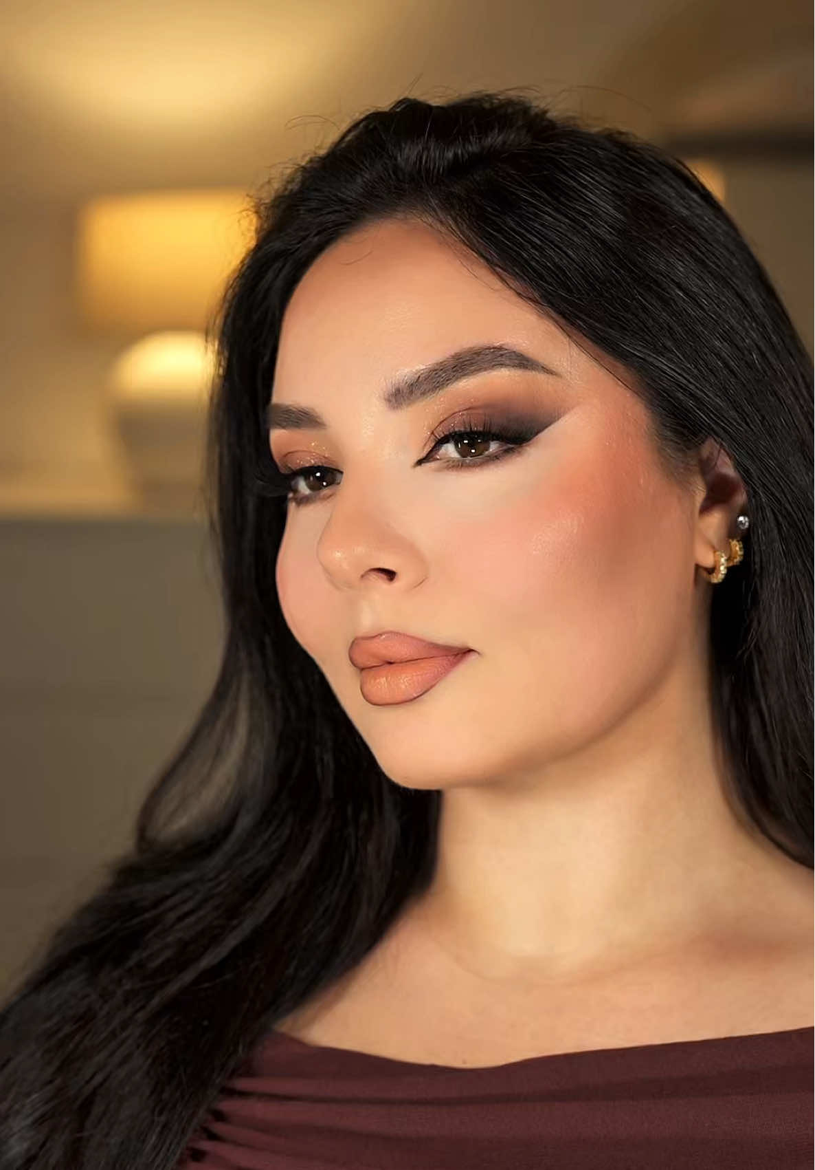 مكياج سموكي كتير حلو  لو عندك سهرة او مناسبة بالخريف أو الشتاء 😍 #makeup 
