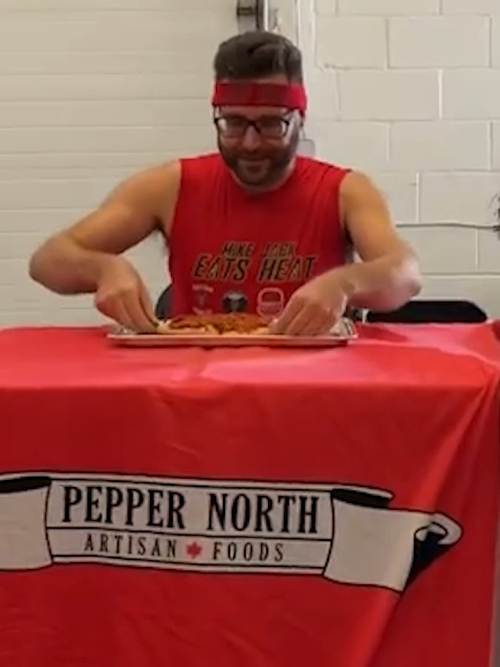 Ghost Pepper Pizza Slice of Doom by Pepper North Artisan Foods! I ate this pizza at Pepper North's 10th anniversary party in 2023. Please follow, like, comment and share! mikejackeatsheat.com  #ghostpepper #ghostpeppers #ghostpepperchallenge #pizza #pizzachallenge #pizzatime #pizzalovers #spicy #spicyfood #pepper #foodchallenge #eating #chili #chilli #mikejackeatsheat
