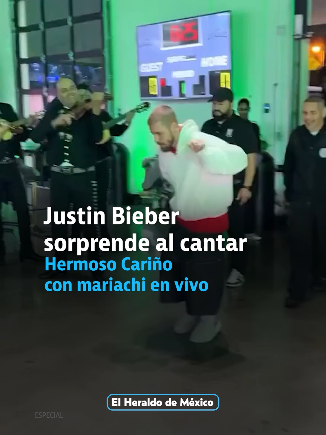 ¡Justin, hermano, ya eres mexicano! El cantante sorprendió a sus fans al cantar 'Hermoso Cariño' con mariachi en vivo. #justinbieber #méxico