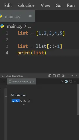 Reverse! #codinglife #code #pythonprogramming #codingtutorial #coding 