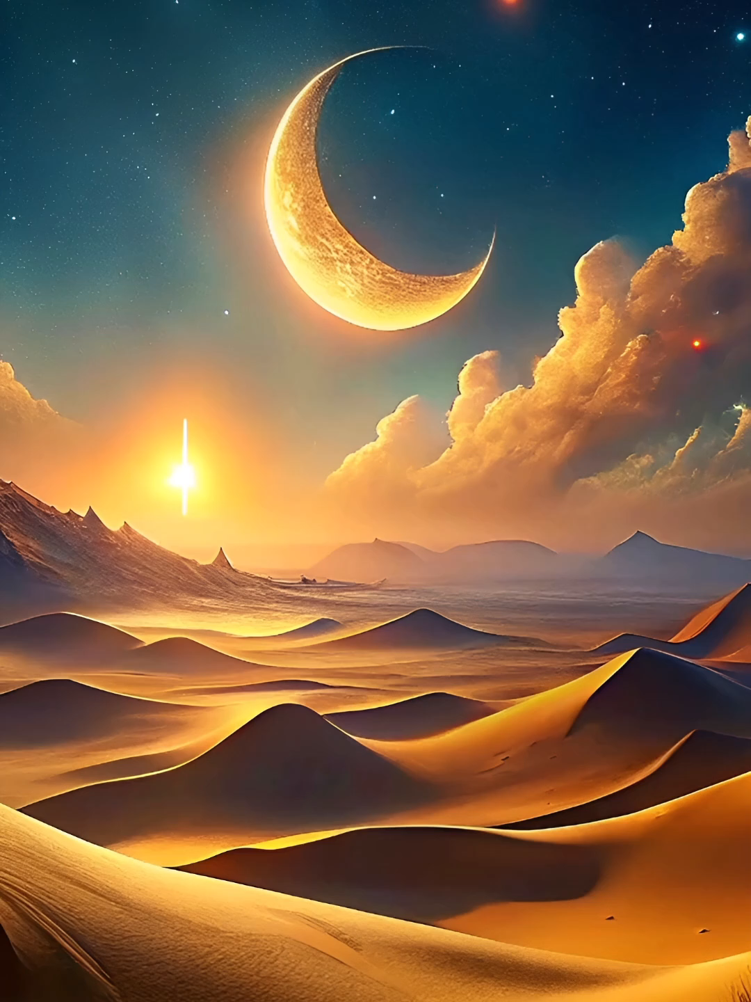 Finding peace in the vastness of the desert 😌🌵 #desert #InnerPeace #Adventure #Moonlit #DreamBig