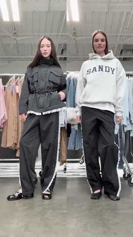 Twice as nice.  The Gap × Sandy Liang Track Pant. Like the swishy ones you lived in. Now with lace trim. Dreams do come true. Launching 10.10 at 9 a.m. ET, 6 a.m. PT. In select stores at 10 a.m. local time. Explore the collection at link in bio.  #gapxsandyliang