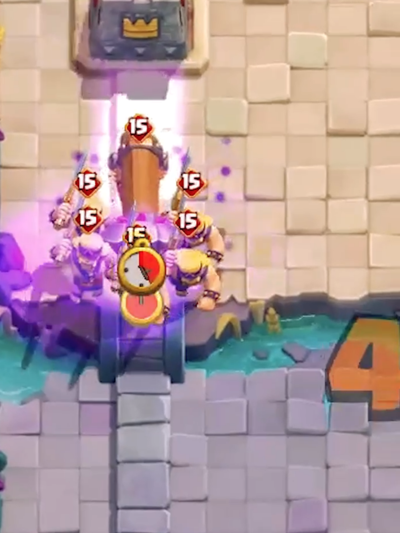 Spam na ponte de Bárbaros Evoluídos e Ariete?  Nem chegaram na minha torre! 👑 Meu Splashyard (com Vinhas e Bebê Dragão Evoluído) segurou tudo 💪 E você? Já sabe como parar o Fantasma Real Evoluído? #ClashRoyale #Splashyard #FantasmaRealEvoluido