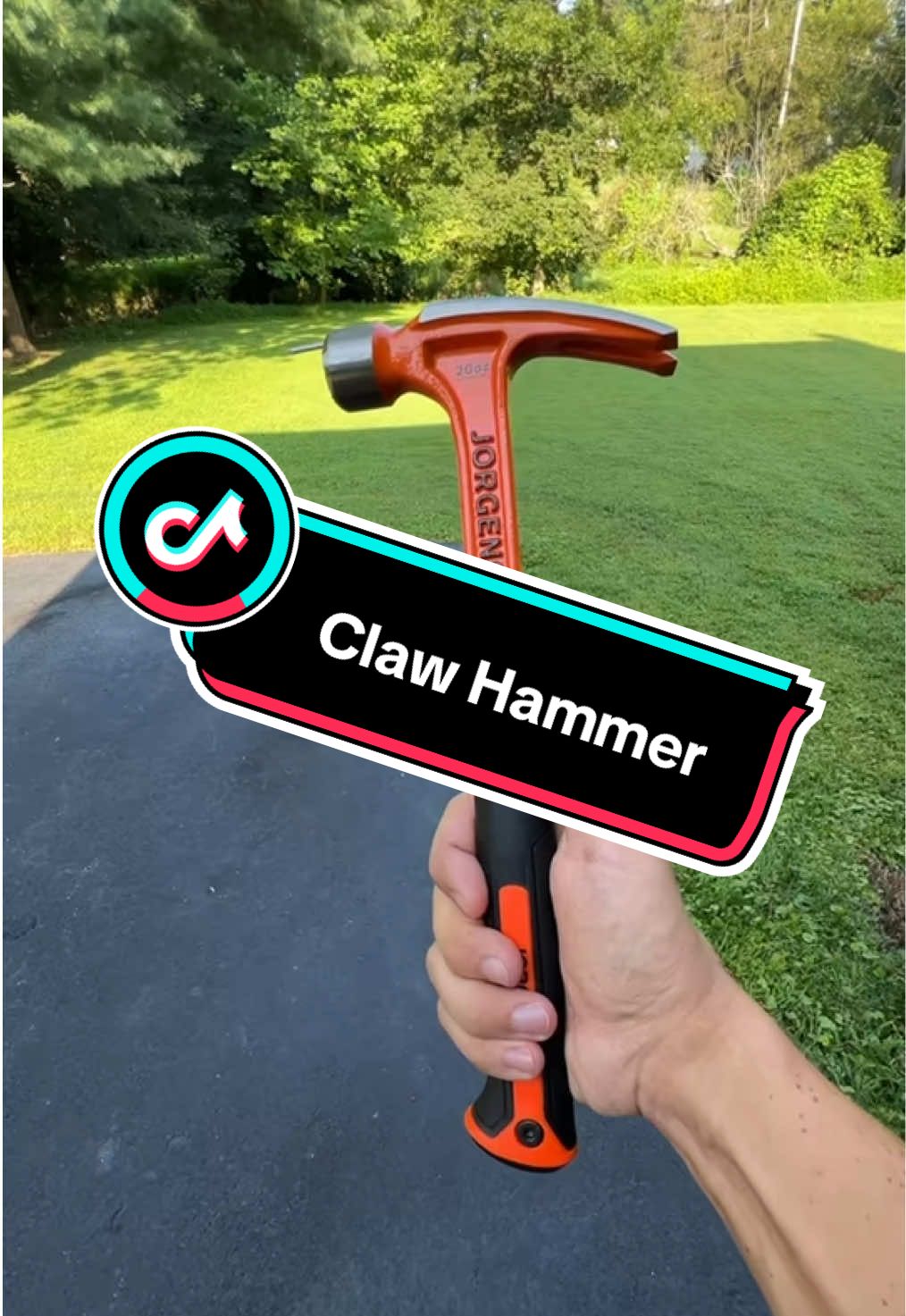 Jorgensen 20 oz Straight Claw Hammer with Magnetic Nail Holder, Rip Claw Hammer with Milled Face & Shock Absorbing Grip, Heavy Duty One-piece Forged Hammer #hammer #clawhammer #woodworking #carpenter #carpentry 