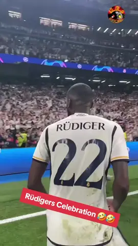 #rüdiger Celebration #futbol #skills #Soccer #funnymoments 