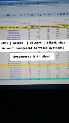 🚀 E-Commerce With Ahad 🚀 Want to grow your Amazon, eBay, TikTok Shop, or Walmart business? ✅ Product Sourcing ✅ Listing Optimization ✅ Inventory Management ✅ Shipping & Fulfilment 💼 We Handle It All! 📞 +923191524307 #ebay #ecommerce #viral #growth #dropshipping 