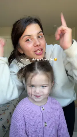 She has been wanting to listen to her music a lot recently 🥹😭 she also loves dancing for tiktok hahaha #taylorswift #toddlermom #toddlersoftiktok #taylortot 