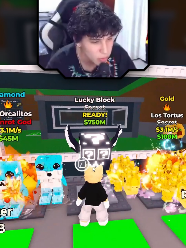 LA MALA SUERTE DE LOS LUCKY BLOCK SECRETO DE STEAL BRAINROT EN ROBLOX #roblox #brainrots #robloxfyp #rusiouwu #game 