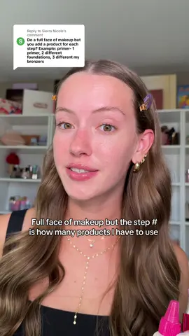 Replying to @Sierra Nicole Full face of makeup but the step # is how many products I have to use #makeupchallenge 