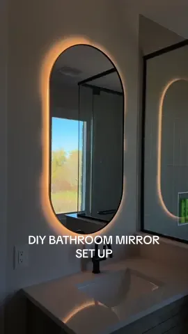turned out just like my Pinterest board! had to level up my builder grade bathroom with this mirror set up! #pinteresthome #bathroommirror #bathroommakeover #bathroomdesign #diyhomedecor  [ diy bathroom mirror set up, Pinterest bathroom, bathroom mirror ideas, bathroom ideas, bathroom design ideas, interior design ]