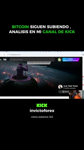 🚀 Analizando Bitcoin en tiempo real Descubre hacia dónde se mueve el mercado y cómo aprovecharlo 💰 🎥 Mira el video completo en mi canal de Kick 👉 Link en mi perfil. #Bitcoin #CryptoTrading #AnalisisTecnico