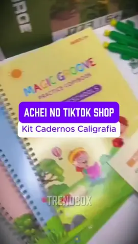Kit Caderno de Caligrafia para ajudar o seu pequeno! #brinquedos #tiktokshop #atividadesinfantis #ensino 