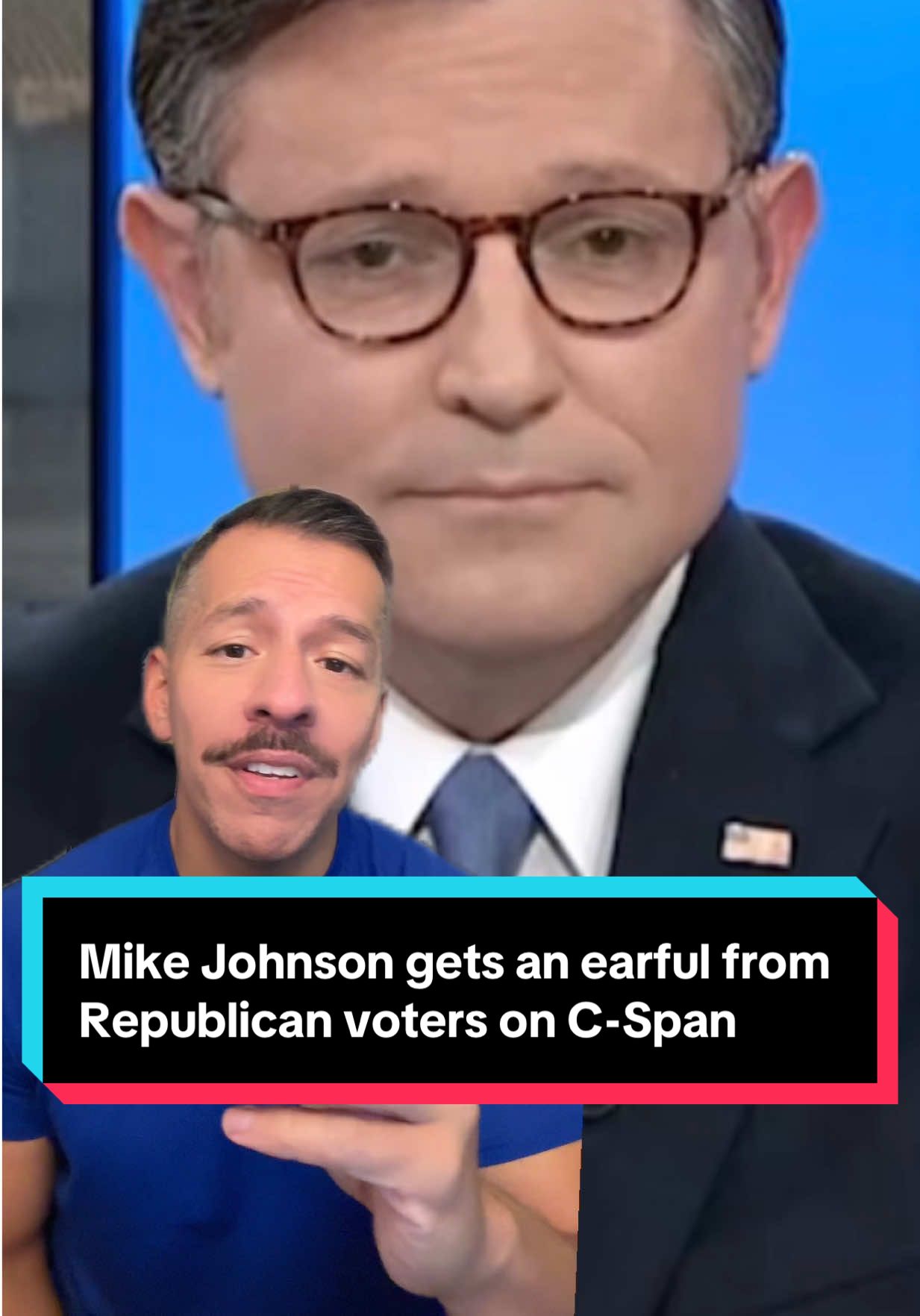 Republican voters gave Mike Johnson an earful on C-Span today over the government shutdown #mikejohnson #republicans #news 