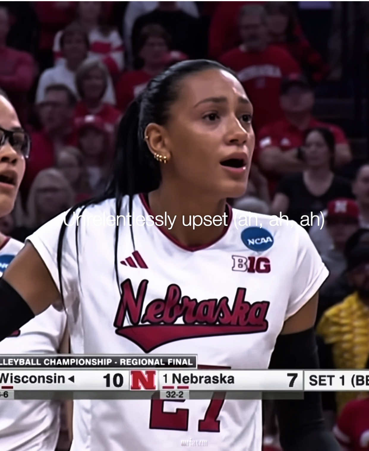 Brutal.                                                       #nebraskavolleyball #harpermurray #foryourepage #fyp #edit 