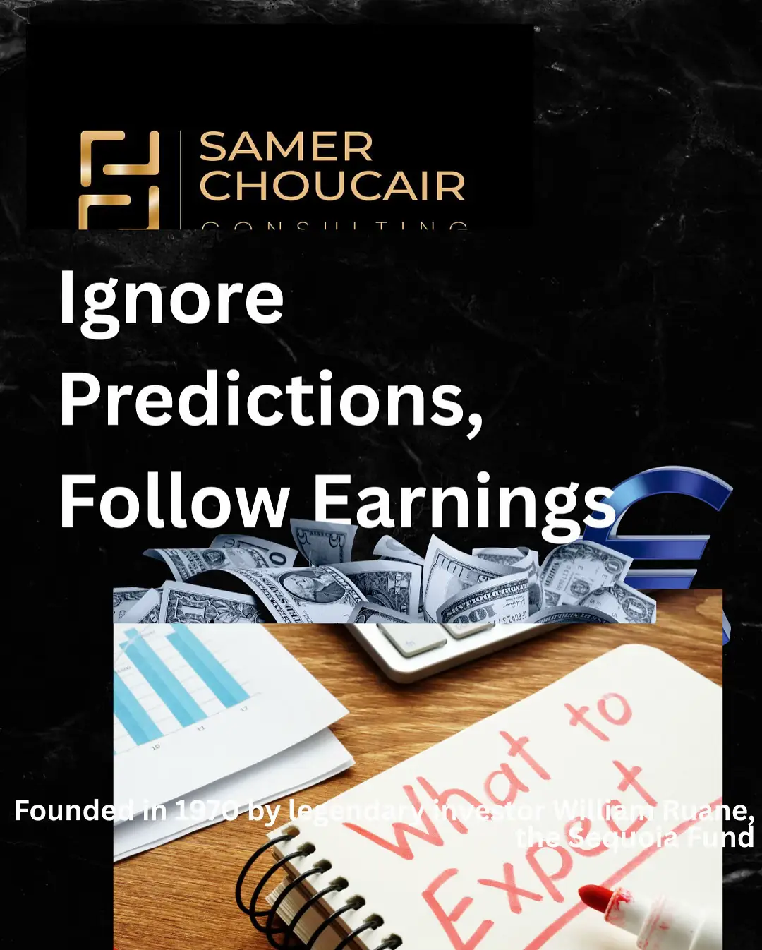 ‎While analysts talked geopolitics and inflation in 1978, ‎Sequoia Fund simply held companies growing their earnings. ‎Their rule? Earnings growth matters more than forecasts. ‎Because profit pays. Predictions don’t. ‎بوقتها المحللين كانوا عم يحكوا سياسة وتضخّم، ‎بس Sequoia ظلّ ماسك شركات عم تربح وتكبر. ‎القاعدة بسيطة: الأرباح أهم من التوقعات. ‎لأن الربح بيغذّي الاستثمار… مش الحكي. ‎⁦‪#IgnorePredictions‬⁩ ⁦‪#EarningsMatter‬⁩ ⁦‪#WallStreetNoise‬⁩ ⁦‪#SequoiaPrinciples‬⁩ ⁦‪#ProfitOverPanic‬⁩ ‎⁧‫‬⁩ ⁧‫‬⁩ ⁧‫‬⁩ ⁧‫‬⁩ ⁧‫‬⁩