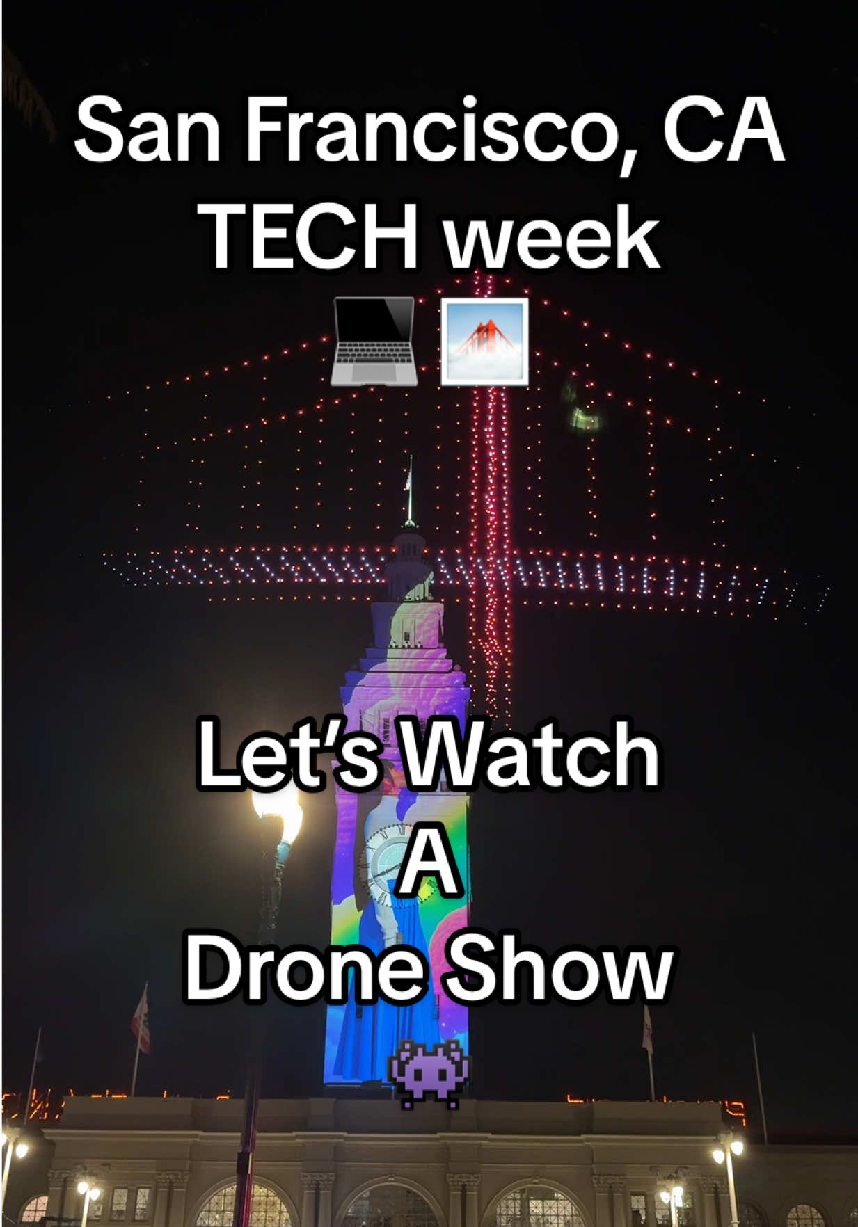 San Francisco, CA Tech Week ‘25 💻🌁 Let’s Watch a Gamma drone Show #sanfrancisco #techweek #sf #bayarea #Vlog 