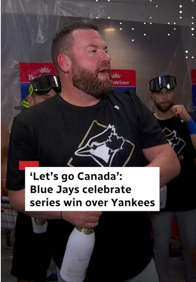 The Toronto Blue Jays celebrated after eliminating the New York Yankees in the American League Division Series Wednesday night. They’re headed to the American League Championship Series for the first time since 2016. #BlueJays #MLB #Playoffs #CBCNews #News 