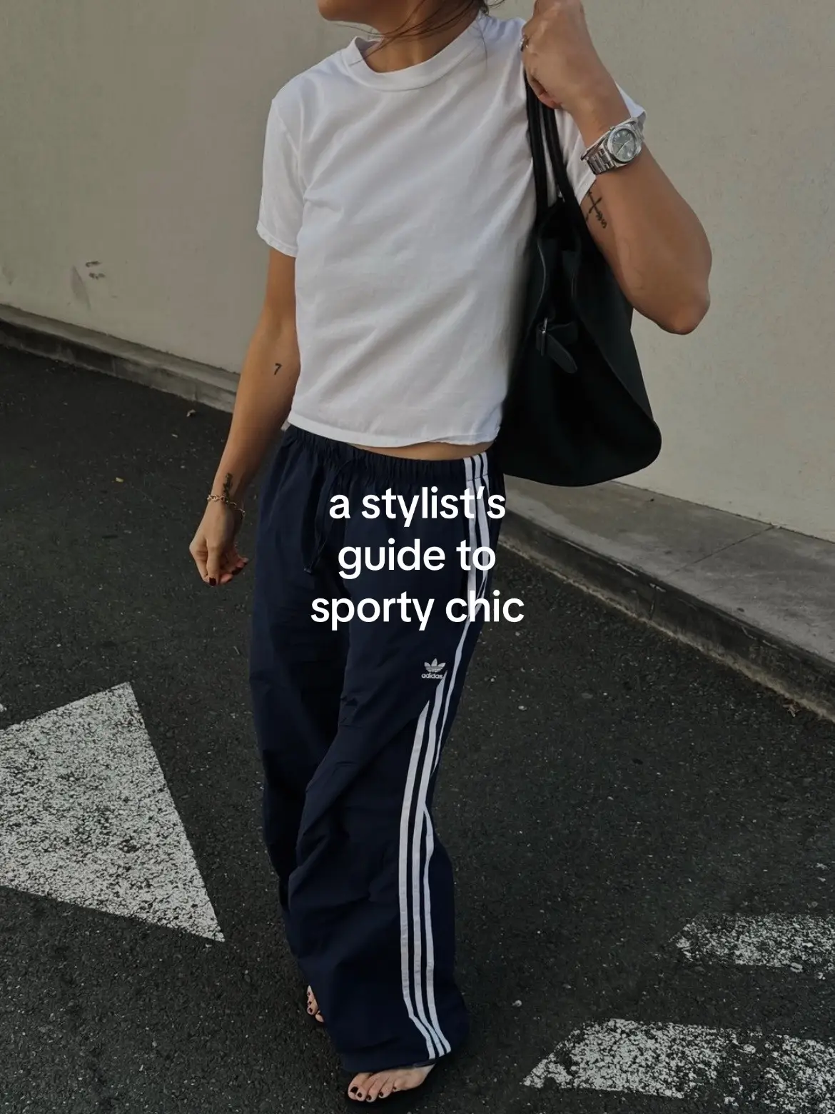 One thing about me is I love a track short/track pant paired with an unexpected top #trendstylr 