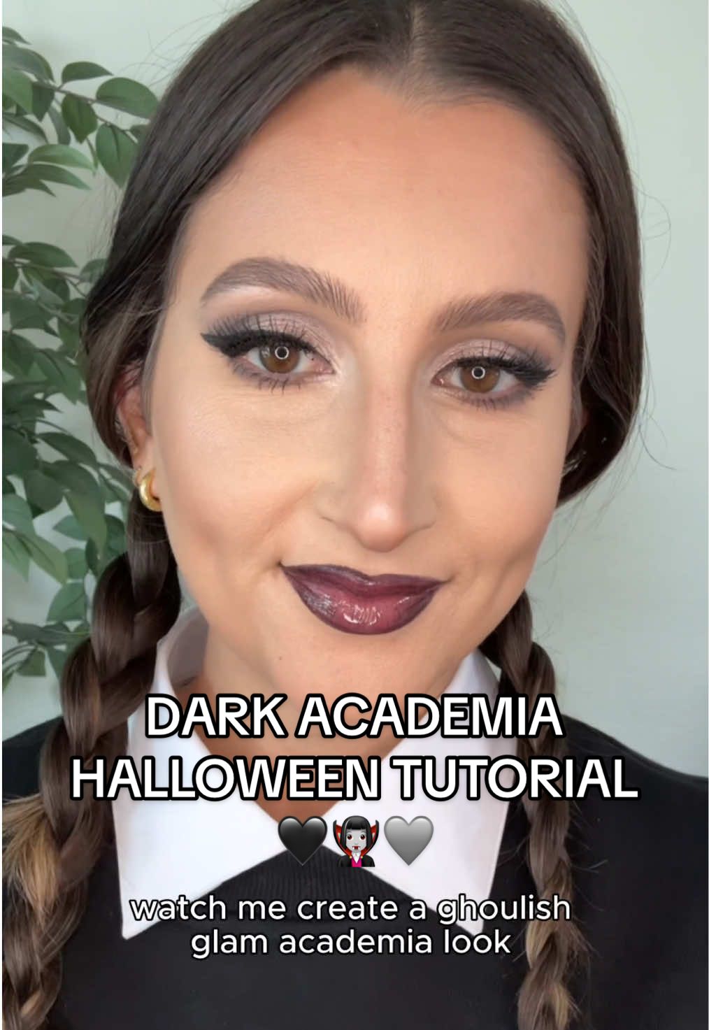 Save this for easy Halloween glam inspo 🖤 Ghoulish Glam meets Dark Academia with @Taylorhookk — a moody, sophisticated look perfect for the season 🩶 Products used: Impeccable 1N • Magic Touch Concealer 3 • Smooth Blur Contour in Shadow • Translucent Setting Powder • Contour Powder Kit • DipBrow Ebony • MicroStroke Medium Brown • Brow Freeze • ABH Eye Primer • Mini Sultry Palette • Liquid Liner Black • Lash Sculpt • Lip Liner Amethyst • Lip Gloss Phantom #ABHHalloween #halloweeninspo #halloween #fallmakeup #anastasiabeverlyhills 