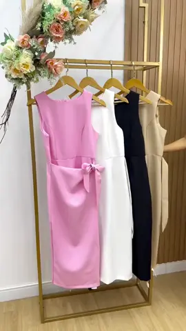 Vestido alfaiataria 🪡  com amarração na lateral  tem na shopee, vou deixar o link nos comentários.. é só você abrir o link no whatsapp que ele te leva direto pra shopee #vestido #casamentos #vestidos #fy #viral 