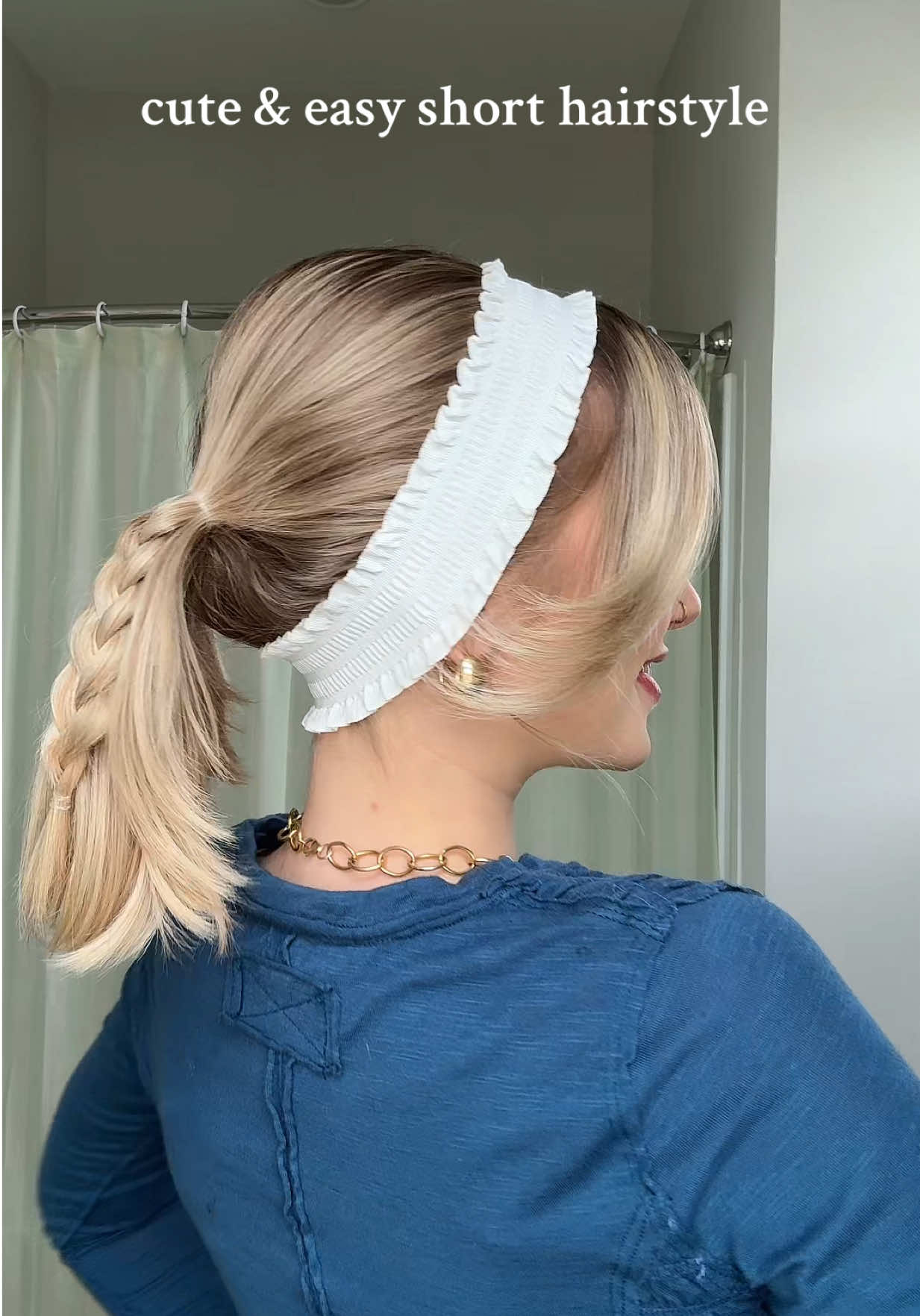 hehhehe haven't done a headband hairstyle in a minute! #hair #shorthair #hairstyle #hairtok #tutorial @Emi Jay @Kristin Ess Hair 