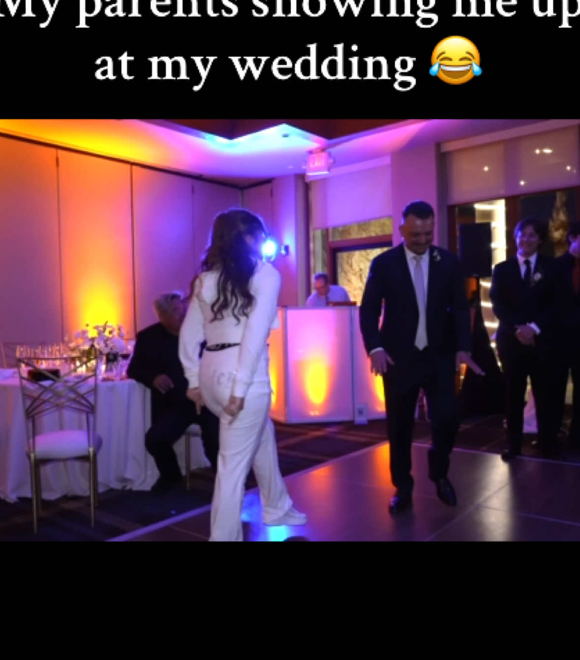 they definitely showed everyone where I get my moves from 😭 #wedding #parents 
