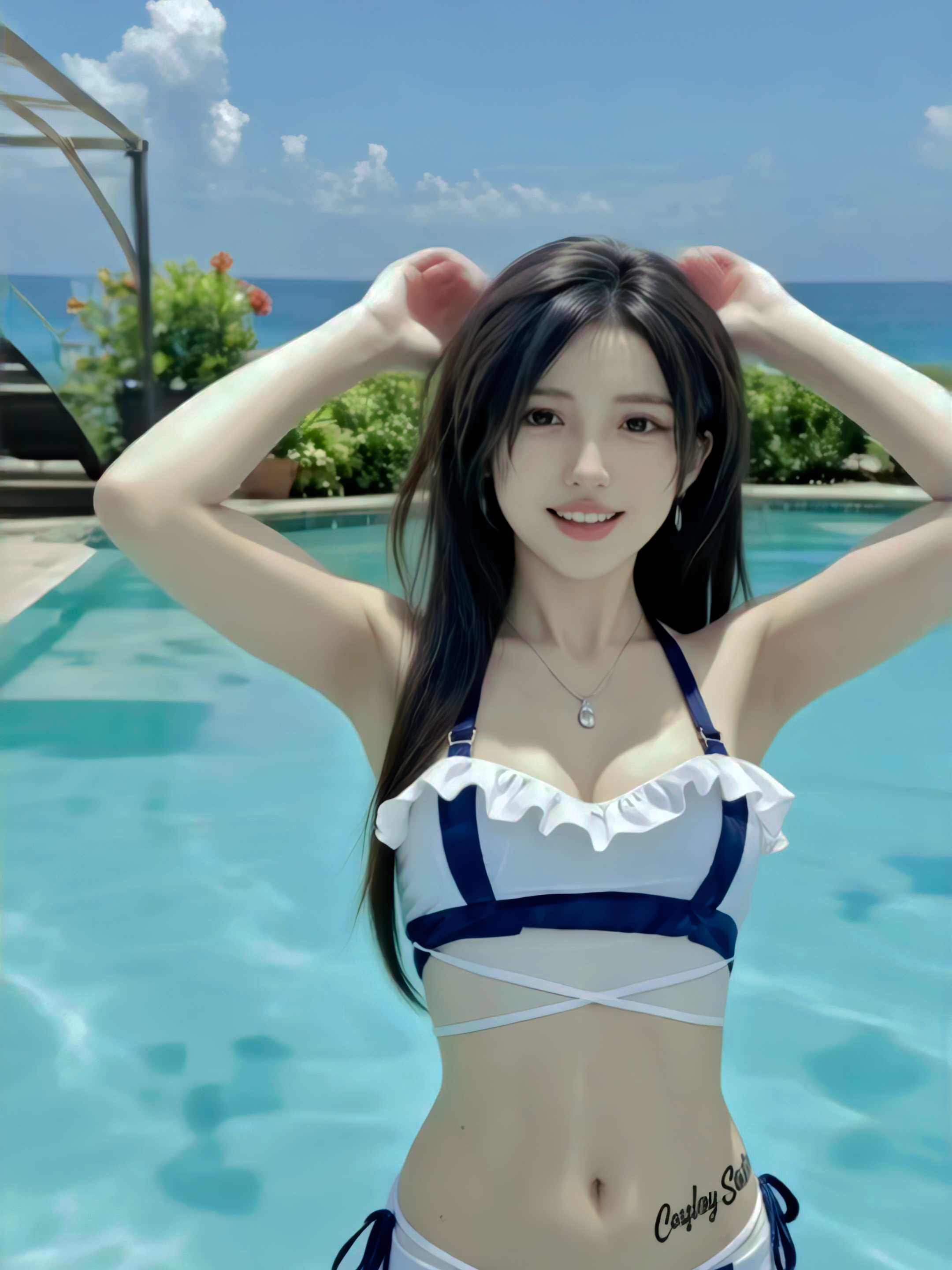 Yuri Cosplay Tifa Swimsuit Dance Challenge 