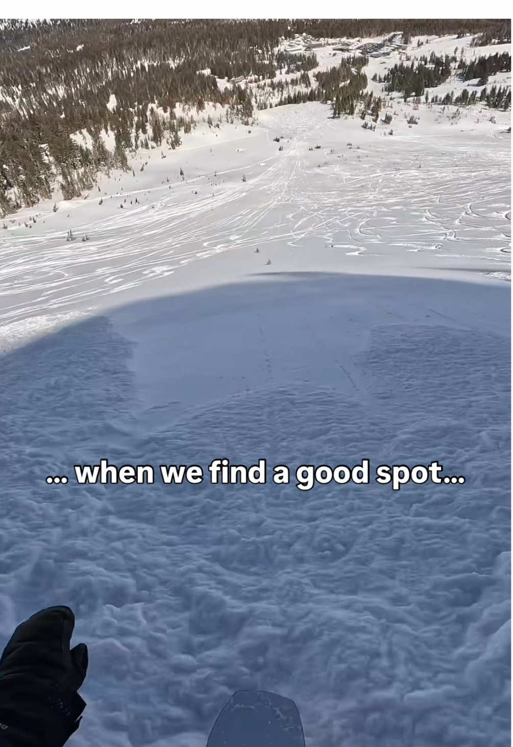 When we find a good spot #snowboarding 