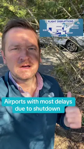 Airports experience the most delays during government shutdown #traveltips #governmentshutdown #travelhacks #tiktoknews #traveltiktok 