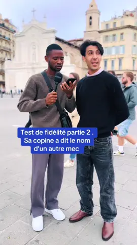 Test de fidélité partie 2. Sa copine a dit le nom d’un autre mec #viraltiktokvideo #microtrottoir #marseille🇫🇷 #viraltiktok 