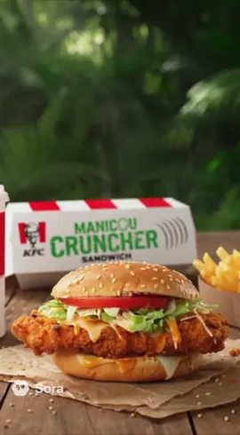 NEW Manicou Cruncher 🍔  #parody #kfc #Caribbean #fyp
