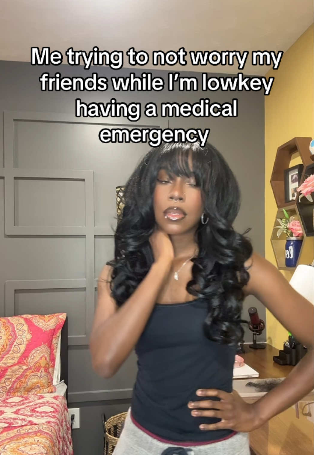 I’m this close 🤏🏾 to ruining the night #chronicillness #chronicallyill #pots #potssyndrome #dysautonomia 