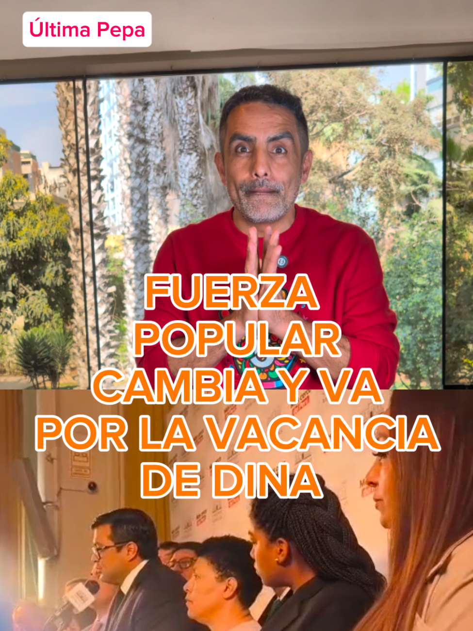 Fuerza Popular cambia y ahora va por la vacancia, última Pepa, partido naranja que en la mañana dijo que no apoyaría la vacancia a Dina bouloarte ahora señala que apoyará las emociones que están circulando en el congreso. ¿Qué habrá motivado el cambio?