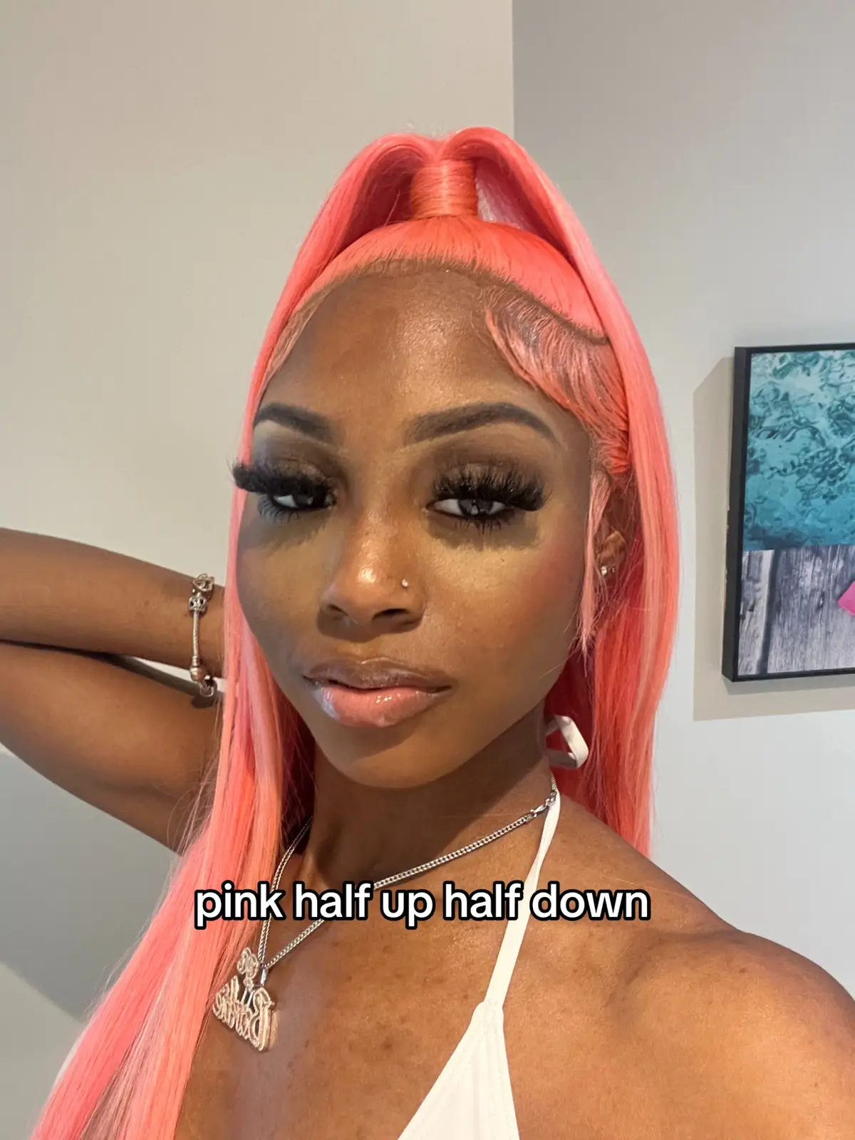 i be eating up all my hair styles 😭🩷  #fy #signaturehairstyle #wig #wiginstall #fypシ 