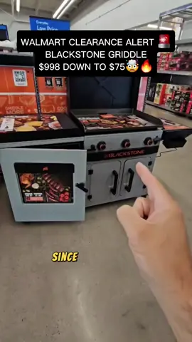 WALMART CLEARANCE ALERT✋️❌️ BLACKSTONE GRIDDLE BURNER $998 DOWN TO $75 WALMART has clearance everyday. 1) First you need to locate which items are on clearance 2) Go into your store and find the item 3) Take it to self checkout 4) Secure it #resell #reselling #clearance #walmartclearance .  #clearance 
