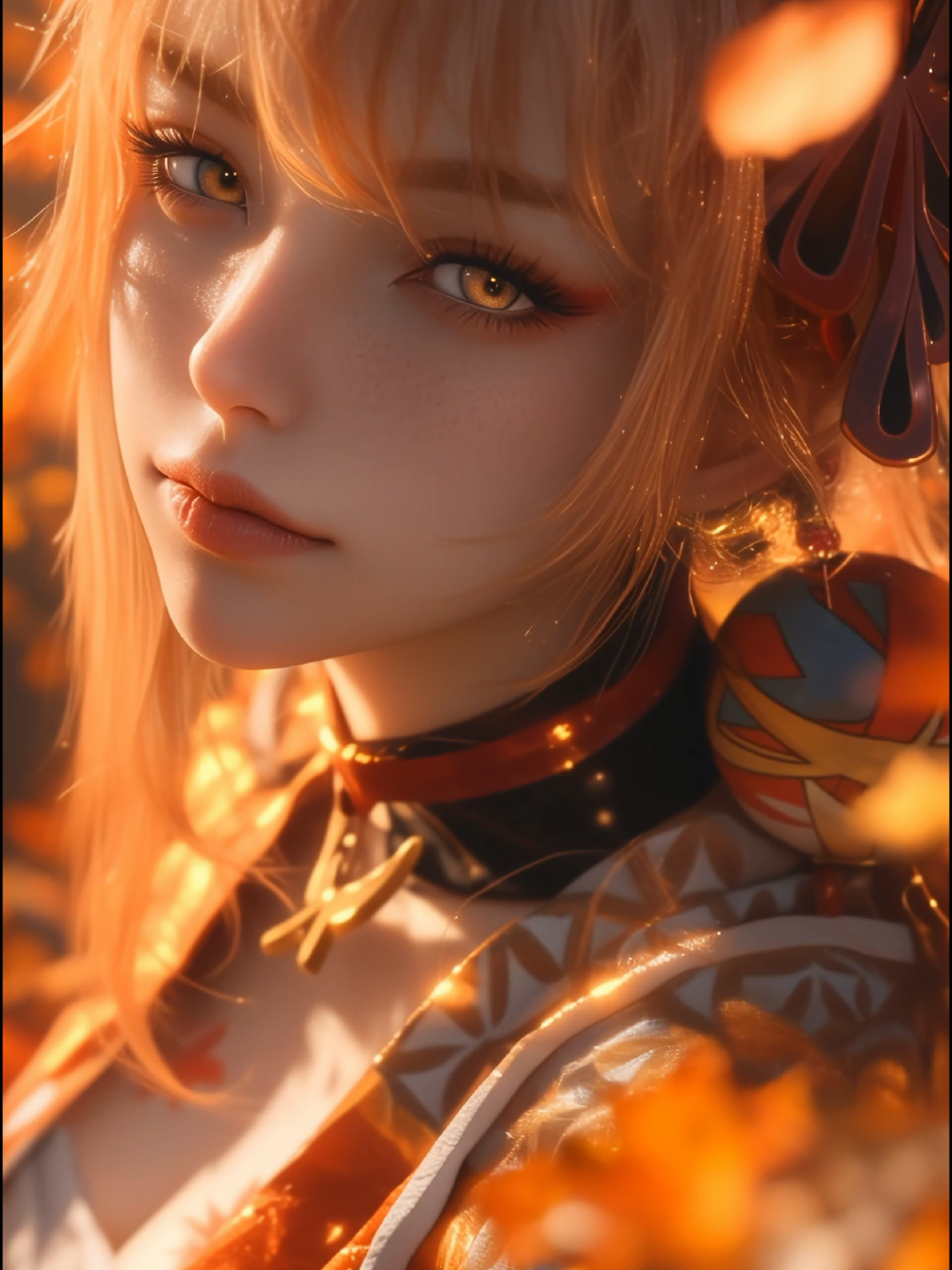 Tôi là Yoimiya, Cần gì cứ thoải mái nói với tôi nhé!  Người ấm hết cả rồi Thật dễ chịu làm sao! #yoimiya #GenshinImpact #AI西柚 